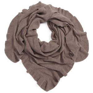 Nordstrom 100% Cashmere Ruffle Triangle Wrap